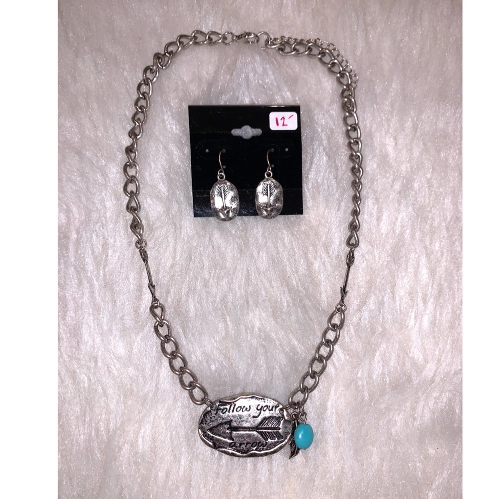 Arrow Necklace/Earring Set